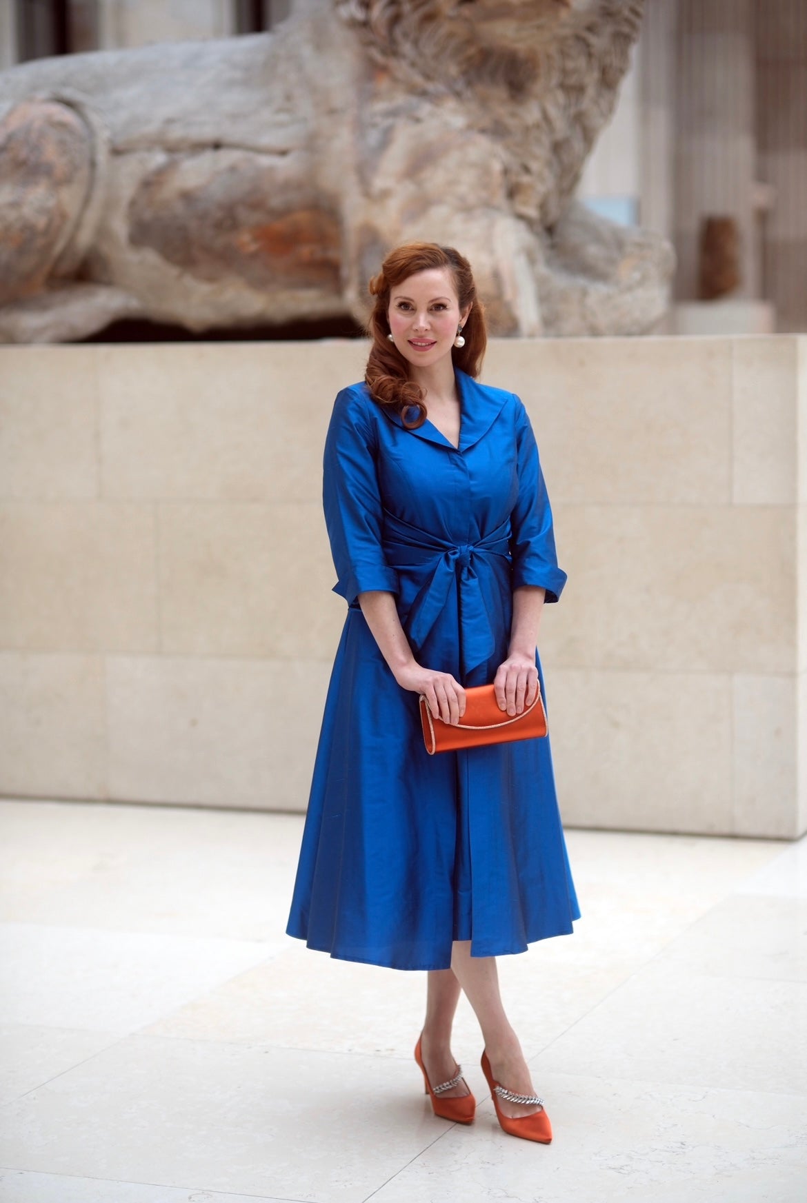 'Grace' Pacific Blue Silk Dupion Dress