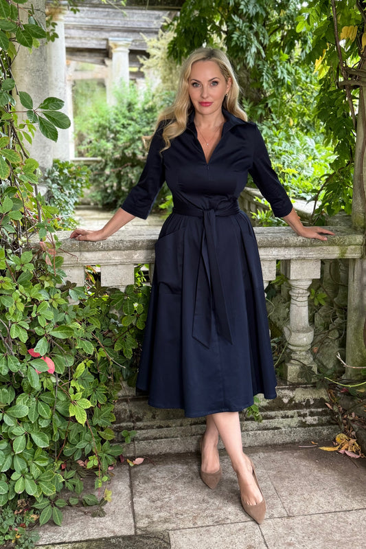 Back in Stock - The 'Zip Pocket' Dress in Navy