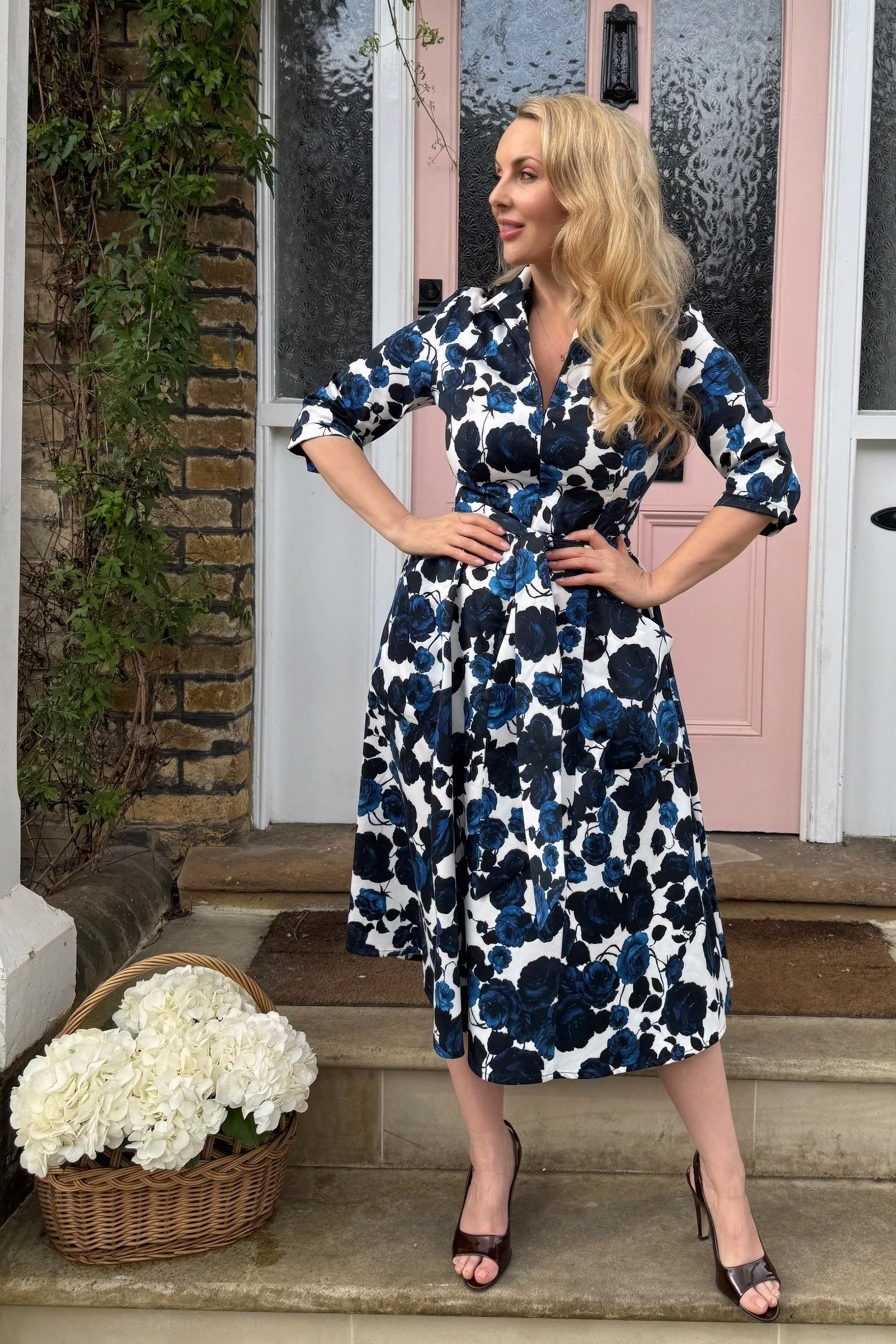 The 'Zip Pocket' Dress in Inkwell Roses – Katya Wildman