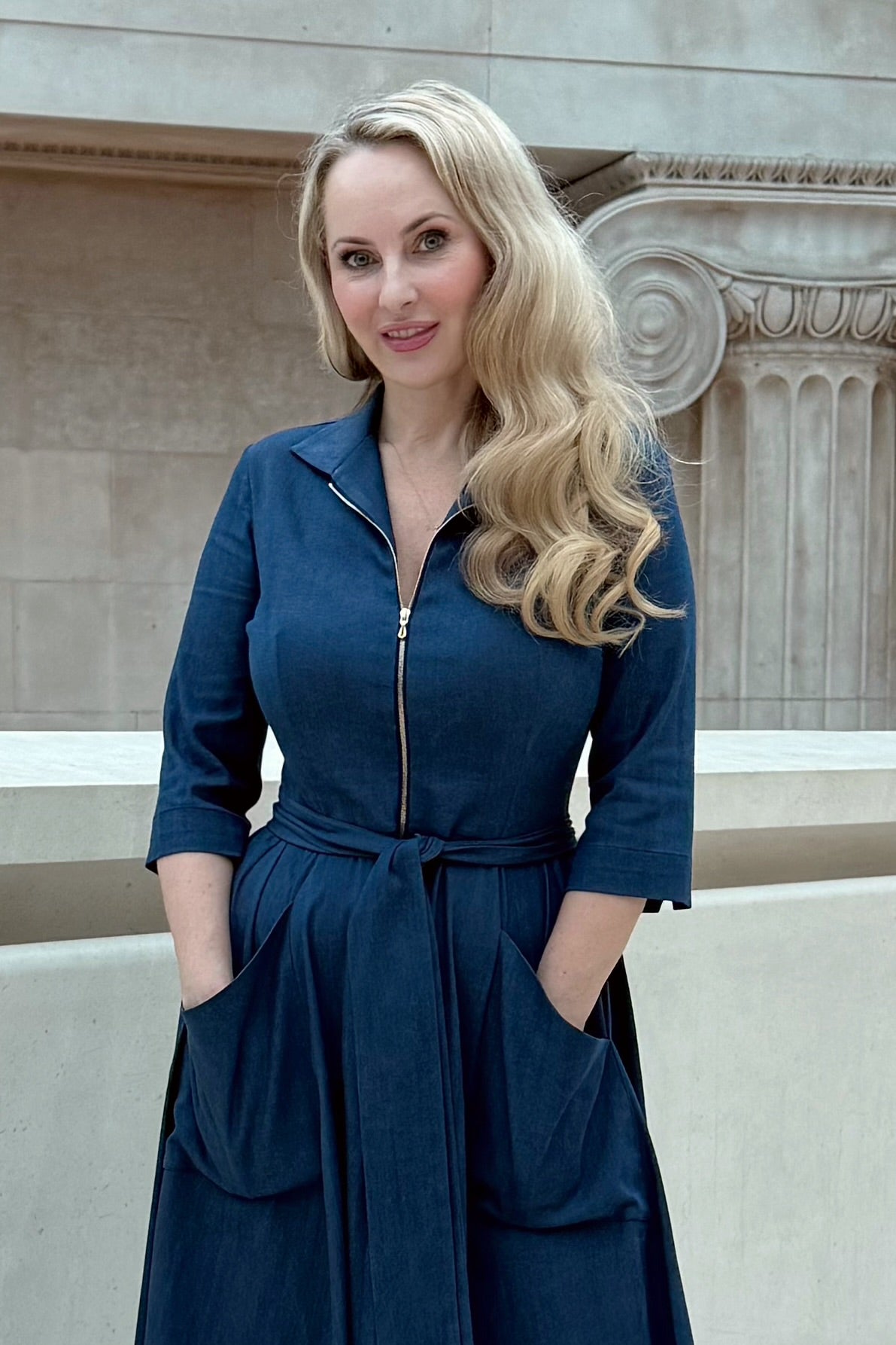 The 'Zip Pocket' Dress in Super Soft Denim - Sold Out Sizes Back in stock Early February