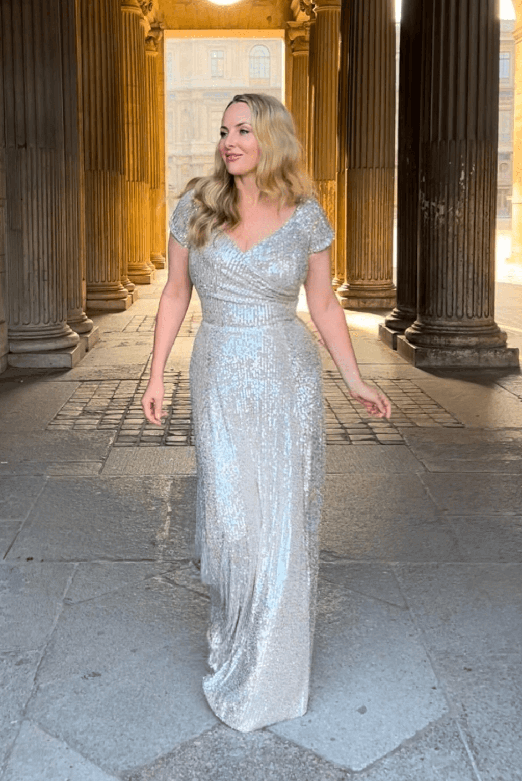 Silver Sequin Dress