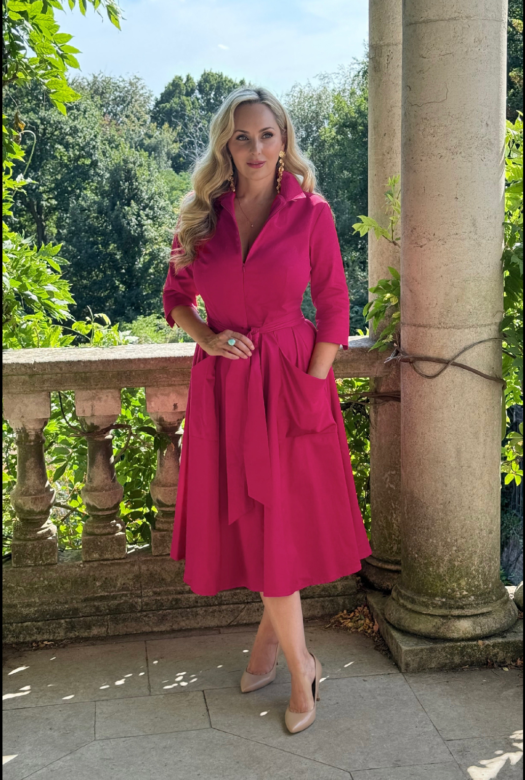 NEW SEASON The 'Zip Pocket' Dress in Fuchsia - despatches early wc 19th Jan