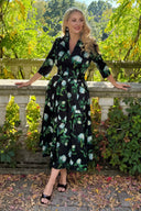 The 'Zip Pocket' Dress in Singapore Gardens - Ballerina Length