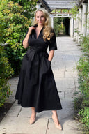 The 'Always' 'Zip Pocket' Dress in Black - Ballerina Length