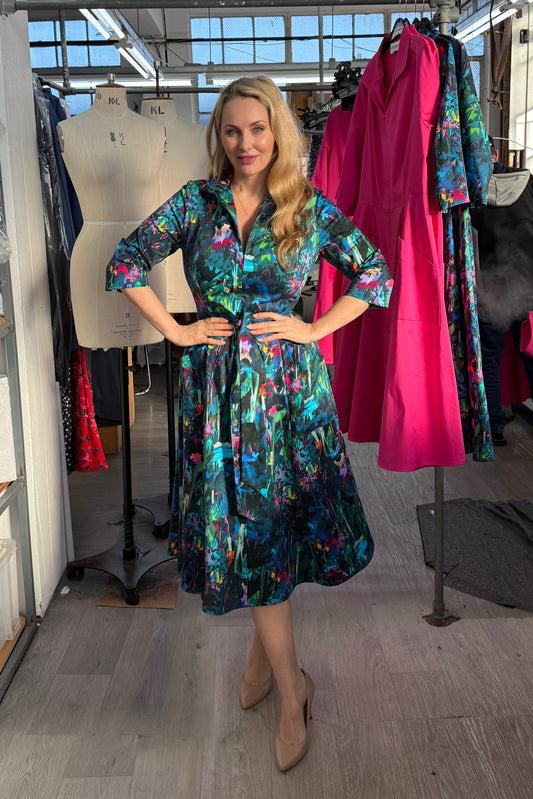 NEW IN - The 'Zip Pocket' Dress in Midnight Tropique