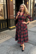 The 'Zip Pocket' Dress in Tartan - Ballerina length
