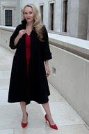 The 'Cliveden' Wool Swing Coat in Black