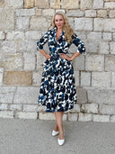 The 'Zip Pocket' Dress in Inkwell Roses
