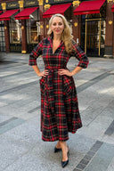 The 'Zip Pocket' Dress in Tartan - Ballerina length