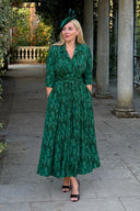 The 'Suzannah' Dress in Green Peacock