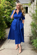The 'Always' 'Zip Pocket' in Bright Blue - Ballerina Length