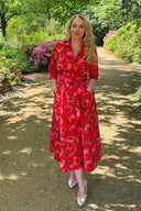The 'Zip Pocket' in Red Tahitian Rose - New Ballerina Length