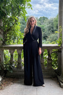 'Dietrich' Palazzo Jumpsuit in Black