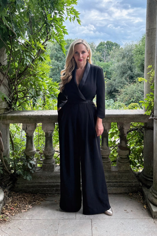 NEW IN - 'Dietrich' Palazzo Jumpsuit in Black