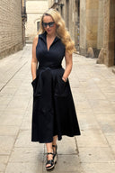 The 'Ashore Zip Pocket' Dress in Navy