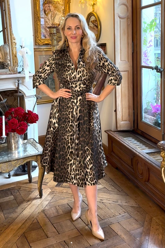 BEST SELLER - The 'Zip Pocket' Dress in Leopard