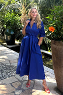 The 'Always' 'Zip Pocket' in Bright Blue - Ballerina Length