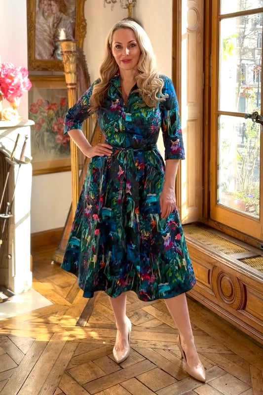 The 'Zip Pocket' Dress in Midnight Tropique