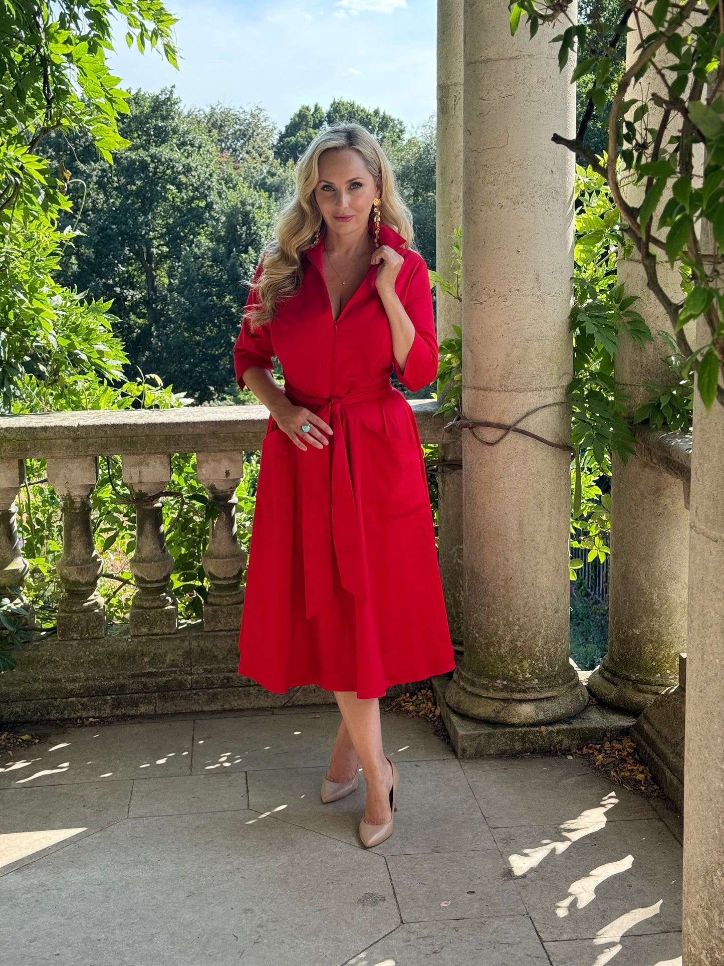 BACK IN STOCK -  The 'Zip Pocket' Dress in Red