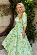'Suzannah' in Green Belle Fleur Print