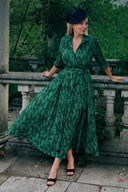 The 'Suzannah' Dress in Green Peacock