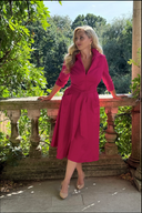The 'Zip Pocket' Dress in Fuchsia