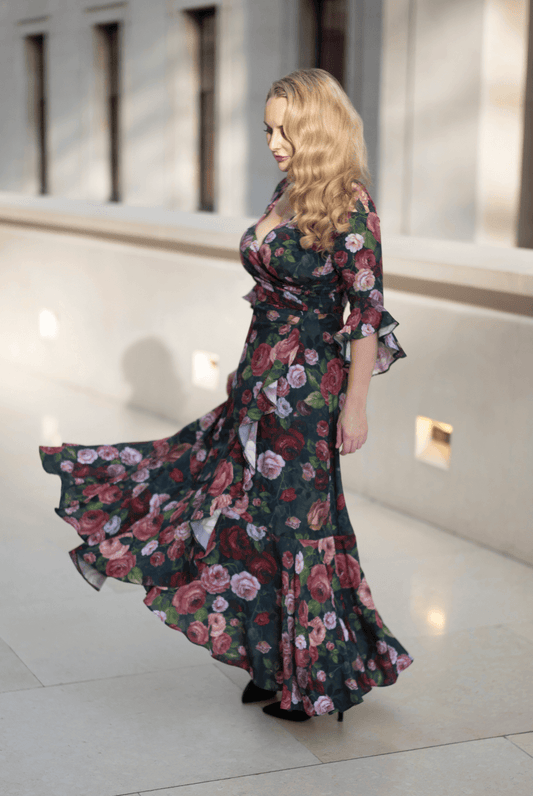 Stevie Ruffle Dress in Old Masters