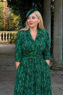 The 'Suzannah' Dress in Green Peacock