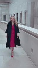 The 'Cliveden' Wool Swing Coat in Black