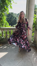 'Stevie' Luxe Ruffle Dress in 'Old Masters'